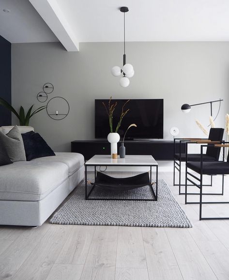 Monochrome Living, Monochrome Living Room, 3 Piece Living Room Set, Modern Rustic Living Room, Mid Century Living Room, Mid Century Modern Living Room, Room Interior Design, Living Room Decor Apartment, Living Room Grey