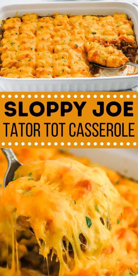 Sloppy Joe Tater Tot Casserole Easy, Sloppy Joes Tater Tot Casserole, Tator Tot Sloppy Joe Casserole Recipe, Manwhich Casserole Sloppy Joe, Dinner Ideas With Tater Tots, Sloppy Joe Tater Tot Casserole Manwich, Easy Sloppy Joe Casserole, Tater Tot Sloppy Joe Casserole, Sloppy Joes Casserole