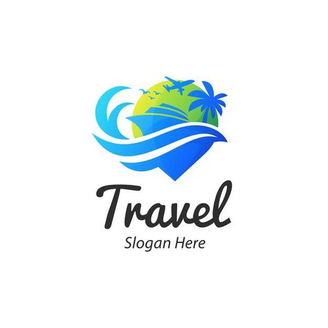 Travel And Tours Logo Graphic Design, Travels Logos Design, Tour And Travel Logo, Tour Logo Design, Travel And Tours Logo, Travel Slogans, Travel Logo Design, Premium Logo Design, Travel Brochure Template