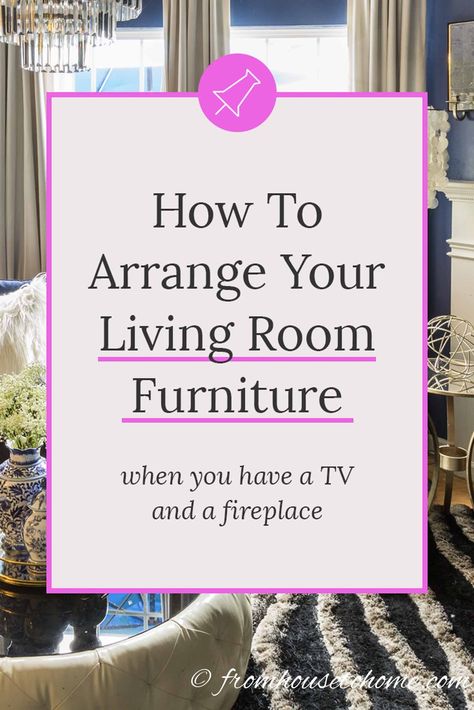 Learn to make the best use of your space with these furniture arrangement tips and living room layouts...even if it has a fireplace and a TV. #fromhousetohome #livingroomlayouts #livingroom #homedecor #decoratingtips #decoratingideas Focal Point Living Room, Awkward Living Room, Awkward Living Room Layout, Contemporary Family Rooms, Room Layout Design, Living Room Designs Modern, Arrange Furniture, Living Room Layouts, Room Focal Point