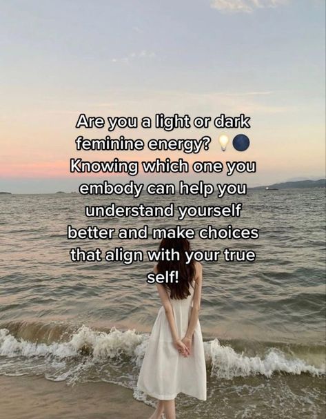 Discover your true feminine energy with this quiz! Are you light and ethereal or dark and mysterious? Find out with our quiz that delves deep into your personality traits, preferences, and habits. Unleash your inner goddess and explore the power of your feminine energy! Pin it now to share with your friends and uncover their hidden energy too. #feminineenergy #quiz #selfdiscovery #personalitytraits #innergoddess #selfawareness #lightfeminine #darkfeminine Soft Romantic Aesthetic, Light Feminine Energy, Energy Quiz, The Dark Feminine, Light Vs Dark, Dark Feminine Energy, Light Feminine, Feminine Energy Aesthetic, Romantic Aesthetic