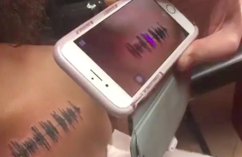 Voice Message Tattoo, Voice Tattoo, Sound Wave Tattoo, Grandmother Tattoo, Dedication Tattoos, Teen Tattoos, Grandma Tattoos, Motion App, Chicago Women