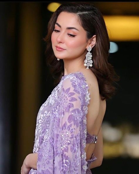 Lavender Top Outfit, Lavender Dress Outfit, Lavendar Dress, Lavender Lehenga, Backless Outfit, Lavender Outfit, Hania Amir, Lavender Dress, Fancy Sarees Party Wear