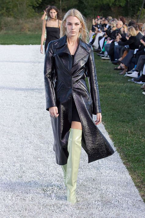 Vittoria Ceretti, Bouchra Jarrar, Silk Maxi Skirt, Model Lifestyle, Spring Summer 2022, Fashion Show Collection, Summer 2022, Thigh High Boots, Thigh High