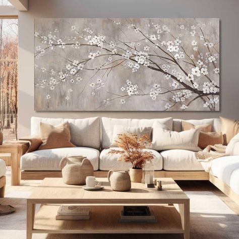 Amazon.com: XIANSHOU Botanical Wall Decor Paintings Canvas Wall Art for Living Room White Flower Pictures Artwork Decorations for Bedroom Dining Room Office 29"x 58" Home Decor Ready to Hang: Posters & Prints White Flower Pictures, Plant Wall Decor, Botanical Wall Decor, Spice It Up, Abstract Wall Decor, Wall Decor Pictures, Living Room White, Dining Room Office, Flower Wall Decor