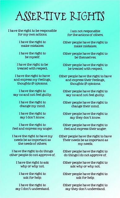 HUGE difference between being bossy and pushy vs. assertive. Being assertive is a very big part of healthy communication and healthy communication is necessary for building strong relationships. Acoa Quotes, Counseling Resources, Cold Remedies, Change Management, School Counseling, Therapy Activities, Life Coaching, Coping Skills, Social Work