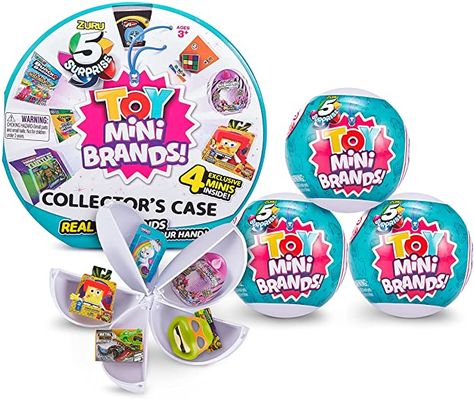 Amazon.com: 5 Surprise Toy Mini Brand Series 1 Collector's Kit - Amazon Exclusive Mystery Capsule Real Miniature Toys by Zuru (3 Capsules + 1 Collector's Case) : Toys & Games 5 Surprise Mini Brands, Toy Brands, Rare Roses, Mini Brands, Toy Brand, Kids Discover, Plastic Toys, Disney Toys, Miniature Toys