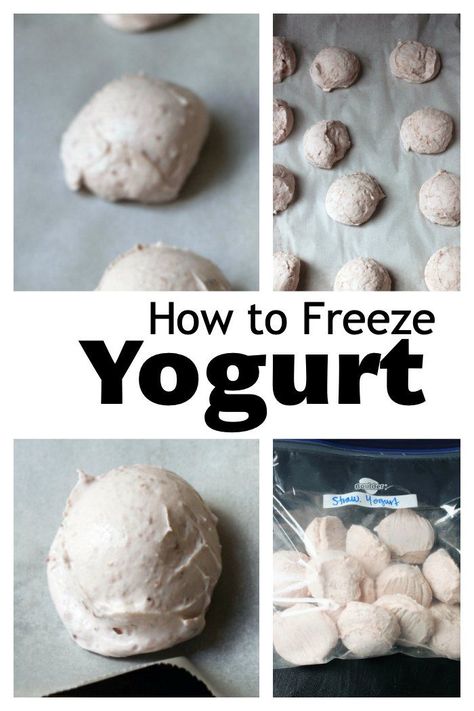 Freeze Yogurt, Freezing Yogurt, Easy Frozen Yogurt, Diy Smoothies, Homemade Yogurt Recipes, Freezer Smoothies, Frozen Greek Yogurt, Food Deserts, Smoothie Recipes With Yogurt