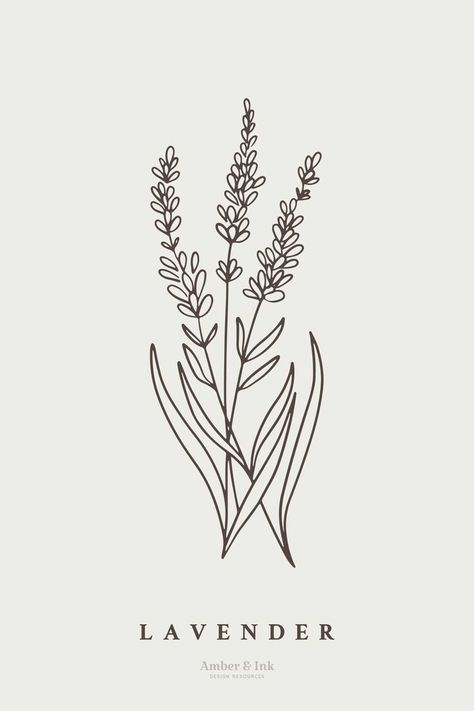 Lavender Tattoo, Embroidery Template, Floral Drawing, Pola Sulam, 자수 디자인, Flower Embroidery Designs, Vector Illustrations, Lavender Flowers, Hand Embroidery Patterns