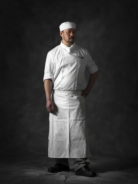 Fine art photo study in the professional kitchen. Ruaridh Mckenna 2019. C Chef Fashion, Chef Outfit, Fashion Categories, Environmental Portrait, Photo Study, Honours Degree, Chef Uniform, Chef Clothes, Environmental Portraits