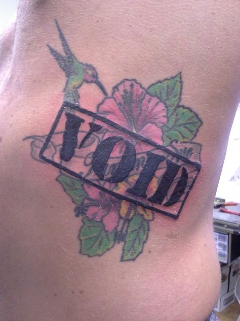 Tattoo cover up "void". Sometimes you have to make a bad decision into a smile Void Cover Up Tattoos, Bad Tattoo Cover Ups, Funny Cover Up Tattoos, Void Tattoo Cover Up, Void Tattoo, Eight Legged Freaks, Best Cover Up Tattoos, Tattoo Board, Tattoo Cover Up