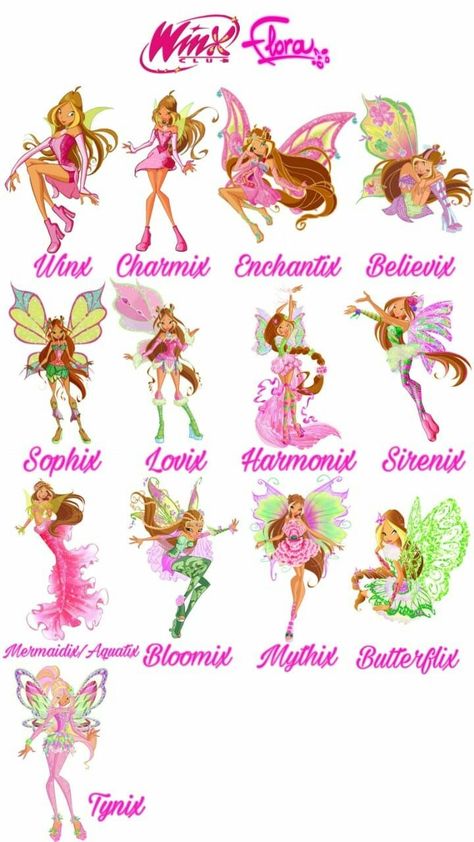 Winx Club Character Design, Winx Fairy Outfits, Winx Club Costumes Flora, Winks Club, Bloom Stella, Ombre Acrylic, Bloom Winx, Klub Winx, Fairy Drawings