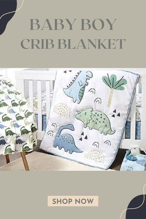 Soft, Warm & Adorable Nursery Bedding Dinosaur Themed Nursery Boy, Dinosaur Boy Nursery, Dinosaur Nursery Ideas, Green And Blue Nursery, Velour Blanket, Dinosaur Crib Bedding, Baby Dinosaur Nursery, Landscape Details, Baby Bedding Set