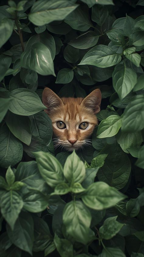 Immerse yourself in the enchanting world of this orange tabby cat, peeking through a lush green thicket. Its amber eyes, full of curiosity, beckon you to explore the natural beauty that surrounds us. Don't miss out on more mesmerizing visuals - save & follow now! 🐱🌿 #NatureLovers #CatsofPinterest #GreenThicket #AmberEyes #ExploreBeauty #SaveAndFollow #AIimage Cat Peeking, Cats Outside, Animal Eyes, Amber Eyes, Tabby Cats, View Wallpaper, Orange Tabby Cats, Orange Cats, Beautiful Background