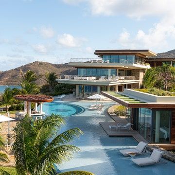 Ocean View Balcony, Outdoor Tub, Caribbean Island, Luxury Contemporary, Richard Branson, Dream Beach, British Virgin Islands, Studio 54, Private Island