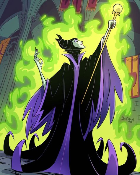 The Art of Derek Laufman Derek Laufman, Maleficent Art, Disney Villain Party, Evil Disney, Disney Dragon, Disney Maleficent, Evil Villains, Disney Artwork, Pinturas Disney