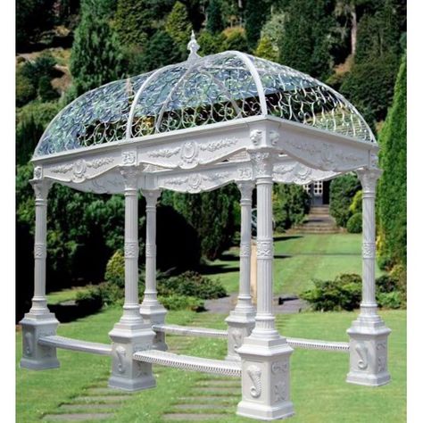 Open European Gazebo Victorian Gazebo, Iron Gazebo, Victorian Seaside, Garden Follies, Victorian Conservatory, Gazebo Ideas, English Garden Design, Open Garden, Victorian Style House