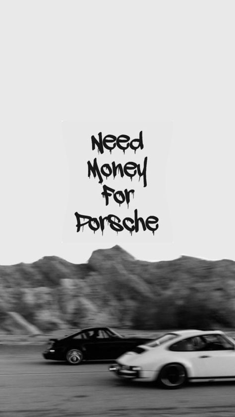 #wallpaper #blackandwhite #porsche Porsche Iphone Wallpaper, Need Money For Porsche, Porsche Wallpaper, Creative Photoshoot Ideas, Need Money, Fast And Furious, Screen Wallpaper, Sky Aesthetic, Graphic Poster