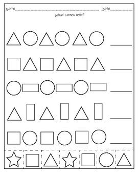 Identify what comes next. AB, ABB, and ABC patterns. From Kindergarten Wreck on teacherspayteachers.com & teachersnotebook.com. #homeschooling #kids #education #school #schoolsupplies #math #homework #kidsactivities #teacher #teacherspayteachers #teachersfollowteachers #t#teacherlife #teacherproblems Abb Pattern Worksheets, Ab Pattern Worksheet, Abb Patterns, Patterning Kindergarten, Ab Patterns, Abc Patterns, Teacher Problems, Pattern Worksheet, Education School