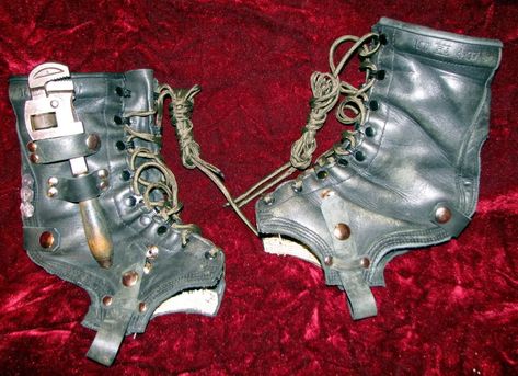 Boot Spats | The Iron Tailor Boot Spats, Steampunk Spats, Diy Lace Up, Steampunk Shoes, Post Apocalyptic Costume, Post Apocalyptic Fashion, Steampunk Crafts, Old Boots, Apocalyptic Fashion