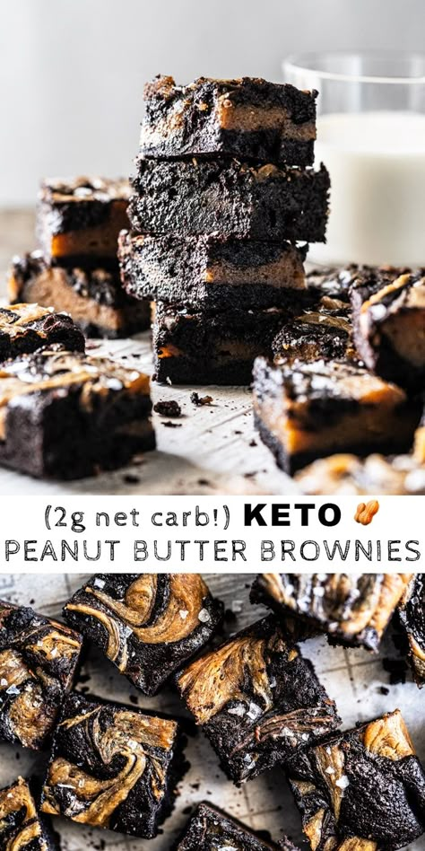 Keto Peanut Butter Brownies, Keto Bars, Keto Peanut Butter, Low Carb Brownies, Butter Brownies, Keto Pancakes, Keto Friendly Desserts, Low Carb Dessert, Keto Brownies