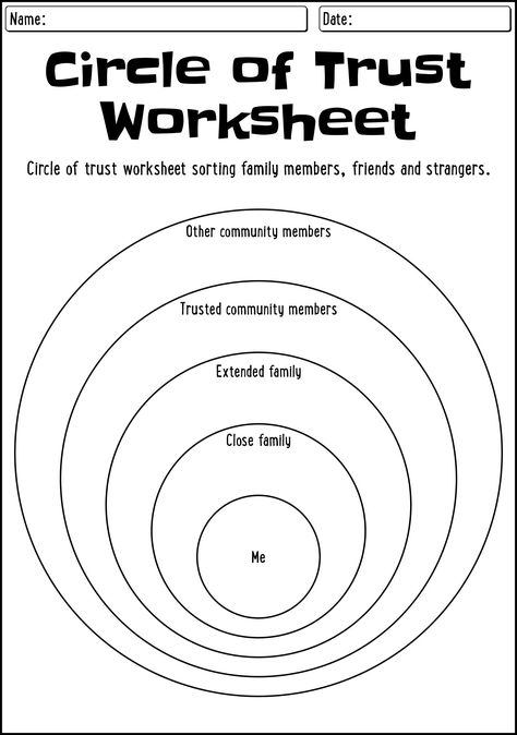 Relationship Circle Template, Communication Worksheets For Teens, Group Therapy Activity For Teens, Counseling Worksheets For Teens, Friendship Activities For Teens, Therapy Activities With Teens, Rapport Building Activities Therapy, Family Counseling Activities, Therapy Activity For Teens