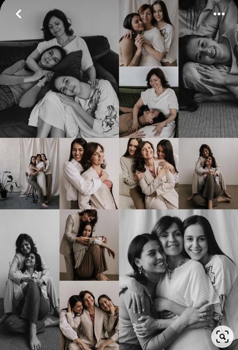 Adult Family Photos, Mother Daughter Photography Poses, Mom Daughter Photography, Mommy Daughter Photoshoot, Generation Pictures, Generations Photography, Daughter Photo Ideas, Family Photo Studio, Mother Daughter Pictures