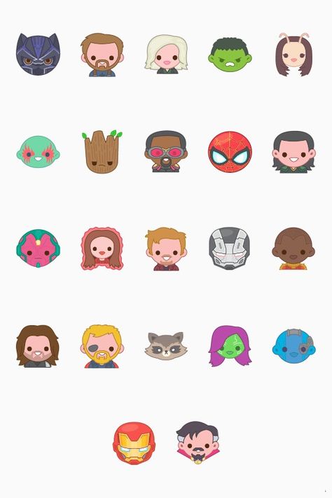 Emojis!! Avengers Stickers, Marvel Drawings, Avengers Wallpaper, Marvel Wallpaper, Cute Disney Wallpaper, Romanoff, Marvel Fan, Steve Rogers, Marvel Memes