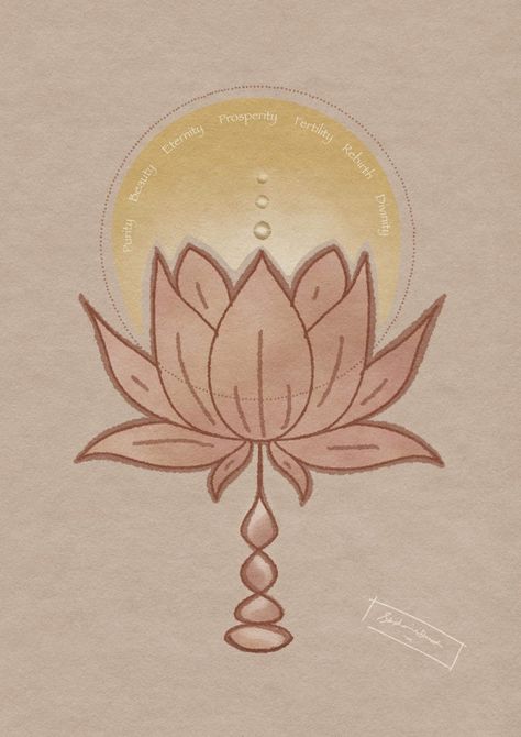 The lotus flower is a symbol for many things Heres a few that I love Indian Lotus Illustration, Lotus Doodle, Lotus Flower Symbol, Lotus Illustration, Tattoo Tour, Lotus Flower Drawing, Lotus Drawing, Spiritual Poster, Lotus Symbol