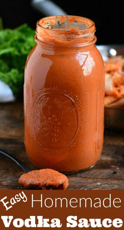 Homemade Vodka, Homemade Vodka Sauce, Vodka Sauce Recipe, Pasta Sauce Homemade, Vodka Sauce, Creamy Tomato Sauce, Pasta Sauce Recipes, Homemade Pasta, Homemade Sauce