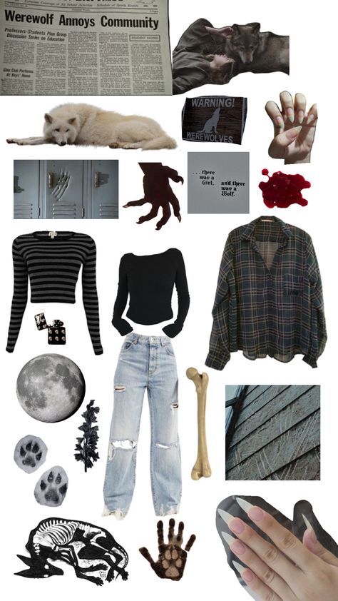 #werewolf #lycanthropic #shuffle #silly #therian #goth #moon #whisper #dark #crime Werewolfcore Outfit, Werewolf Core Outfits, Werewolf Clothes, Werewolf Aesthetic Outfit, Zombies Movie, Straight Eyebrows, Werewolf Aesthetic, Almond Eyes, Clear Winter