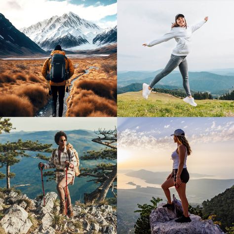 20 Hiking Picture Poses Ideas for Amateurs Posing In Nature Photo Ideas, Hiking Photo Inspiration, Traveler Photoshoot, Hiking Photos Instagram, Poses For Hiking Pictures, Cute Hiking Poses, Hiking Picture Poses, Hike Poses Photo Ideas, Hiking Poses Photo Ideas Women