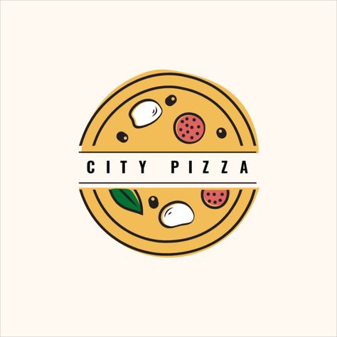 Pizza Shop Logo, Pizza Logo Design Graphics, Pizza Logo Design Ideas, Pizza Restaurant Logo, Pizza Logo Design, Pizzeria Logo, Burger Bbq, Burger Branding, Party Design Poster