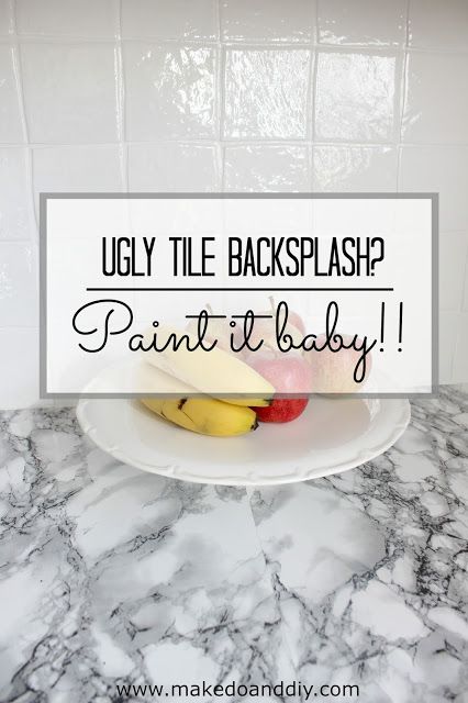 Backsplash Paint, Painting Kitchen Tiles, Backsplash Cheap, Ugly Kitchen, Paint Backsplash, Trendy Kitchen Backsplash, Outdoor Kitchen Countertops, Farmhouse Backsplash, Beadboard Backsplash