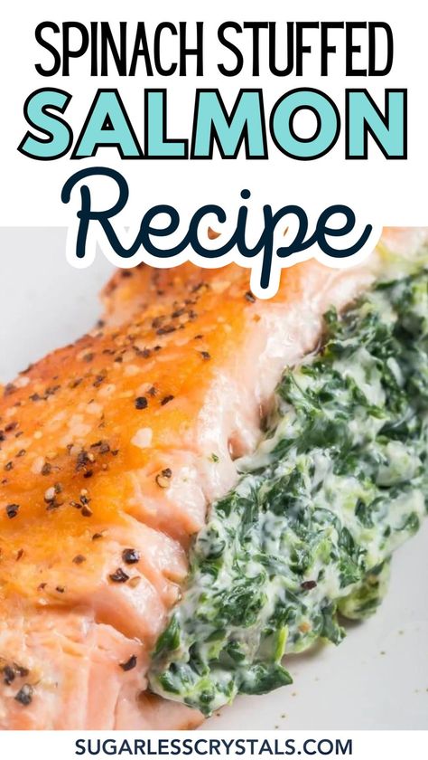 Looking for a flavor-packed, easy-to-make, and nutritious meal? You've come to the right place! This Easy Spinach Stuffed Salmon recipe, whether baked or pan-fried, will surely become a favorite in your home. It's a delicious fish recipe suitable for summer or any other family meals. Get ready to wow your loved ones with this delectable dish that's not only tasty but also full of beneficial nutrients from the fresh salmon and spinach. Baked Stuffed Salmon, Fish Recipe Ideas, Family Dinners Easy, Spinach Stuffed Salmon, Stuffed Salmon Recipe, Quick Salmon Recipes, Hasselback Sweet Potatoes, Sprouting Sweet Potatoes, Salmon Baked