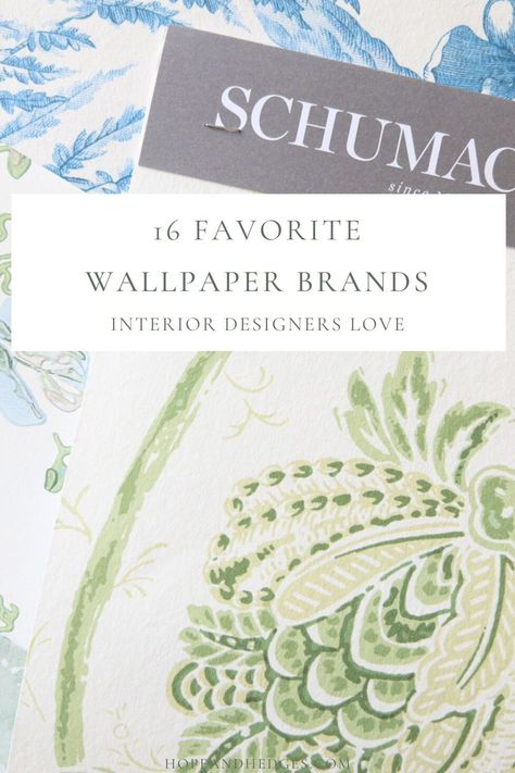 If you LOVE classic high end wallpaper for the home, you'll love this roundup of the best luxury wallpaper brands to know about. You might have heard of Schumacher wallpaper or Morris and Co wallpaper, but there are many more wallpaper brands that make fantastic quality wallccoverings. These interior designer wallpaper brand top picks will NOT disappoint! Wallpaper With Green Accents, Walk In Closet Wallpaper, Morris And Co Wallpaper, High End Wallpaper, Classic Home Design, Serena And Lily Wallpaper, End Wallpaper, Powder Room Tile, Ikea Dresser Hack