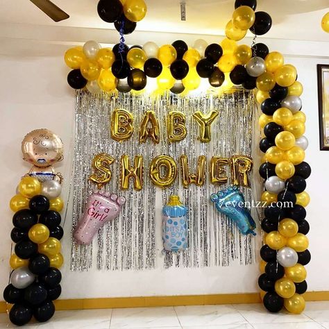 Home Made Baby Shower Decorations Simple, Baby Shower Decorations Indian At Home, Diy Baby Shower Decorations At Home, Baby Shower Decorations At Home, Sreemantham Decoration, Book Baby Shower Decorations, Simple Baby Shower Decorations, Babies Photoshoot, Indian Baby Shower Decorations