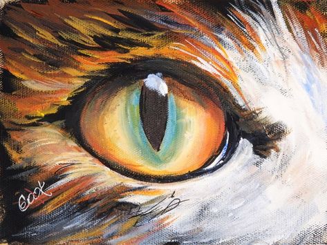 40 minute Busy Artist Sure Fire Tip to Paint Better Cat Eyes a YouTube Acrylic Painting Tutorial by Ginger Cook Cat Design Art, Ginger Cat Art, Fancy Painting, Lion Canvas Painting, Cats Art Drawing, Acid Art, Eyes Artwork, Painting Cat, Oil Pastel Paintings