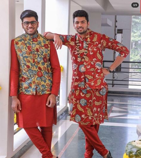 Kalamkari Mens Wear, Kalamkari Kurta For Men, Kalamkari Kurta Designs For Men, Dhothi Kurtha, Kalamkari Kurta Designs, Kalamkari Kurta, Kids Wedding Outfits, Wedding Kurta, Wedding Kurta For Men