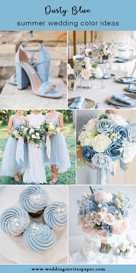 Light Blue Wedding Decorations, Pastel Blue Wedding, Wedding Color Schemes Blue, Blue Winter Wedding, Blue Wedding Decorations, Summer Bridesmaids, Summer Bridesmaid Dresses, Light Blue Wedding, Blue Themed Wedding