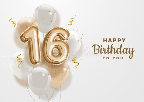 February Birthday Quotes, 16th Birthday Quotes, Happy 34th Birthday, 29th Birthday Gifts, Cake Gif, Happy 26th Birthday, Happy 29th Birthday, Wedding Anniversary Quotes, Gold Foil Balloons