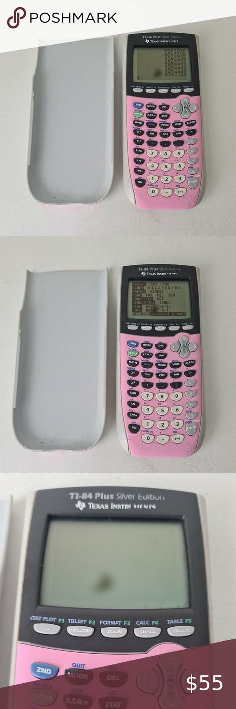 Texas Instruments TI-84 Plus Silver Edition Pink Graphing Calculator Ti 84 Calculator, Graphing Calculator, Calculator, Random Things, Texas, Screen, Silver, Pink, Closet