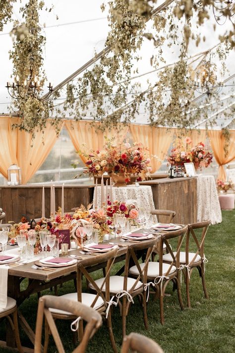 Candlelit Wedding Ceremony, Fall Wedding Table Decor, Montana Bride, Candlelit Wedding, Fall Wedding Tables, Whitefish Montana, Montana Wedding, Pumpkin Centerpieces, Wedding Tent