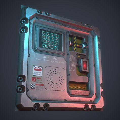 [Finished] Sci-Fi Control Panel in Substance Designer — polycount Sci Fi Panel Design, Sci Fi Control Room, Sci-fi Room, Sci Fi Control Panel, Sci-fi Door, Sci Fi Corridor, Sci Fi Laboratory Concept Art, Sci Fi Panel, Scifi Panel