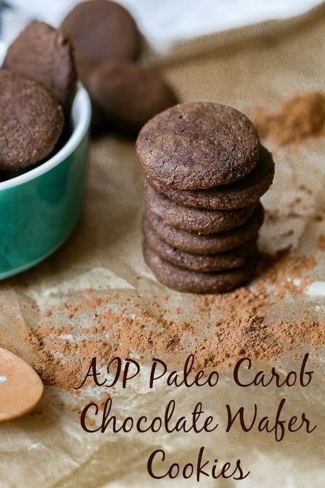 Kawaii Recipes, Aip Sweets, Carob Recipes, Aip Cookies, Carob Chocolate, Glutenfree Cookies, Aip Baking, Aip Diet Recipes, Nightshade Free Recipes