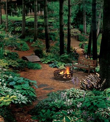 8 Stunning Shade Gardens ~ Bees and Roses Shade Garden Design, Hillside Garden, Garden Wallpaper, Have Inspiration, Forest Garden, Woodland Garden, Landscaping Tips, Fire Pit Backyard, Outdoor Fire