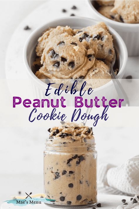 Edible Cookie Dough Peanut Butter, Edible Peanut Butter Cookie Dough Recipe, Peanut Butter Cookie Dough Recipe, Edible Peanut Butter Cookie Dough, Cookie Dough For One, Eggless Cookie, Eggless Cookie Dough, Dessert Cravings, Butter Cookie Dough