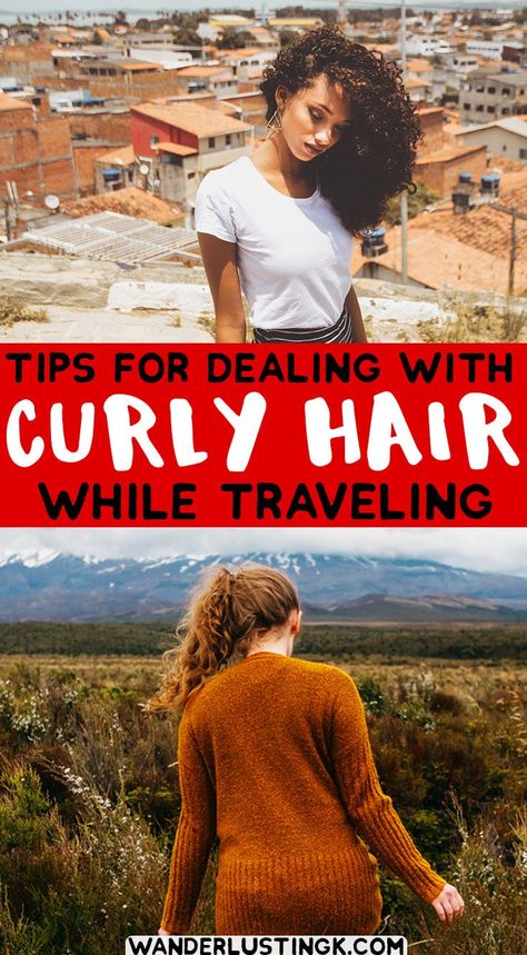 Tips for dealing with curly hair while traveling with the best products for curly hair from 9 bloggers with curly hair! #CurlyHair #Travel #Hair #Beauty Easy Travel Hairstyles, Best Products For Curly Hair, Products For Curly Hair, Curly Prom Hair, Travel Hair, Tips For Traveling, Curly Hair Types, Travel Hairstyles, Easy Hairstyles For Medium Hair