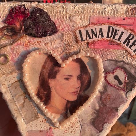 lana del rey handmade box/coquette/lana/art/stargirl Lana Del Rey Clay Art, Box Painting, Tour Merch, Handmade Box, Painted Boxes, Wall Crosses, Wooden Box, Lana Del Rey, Wooden Boxes