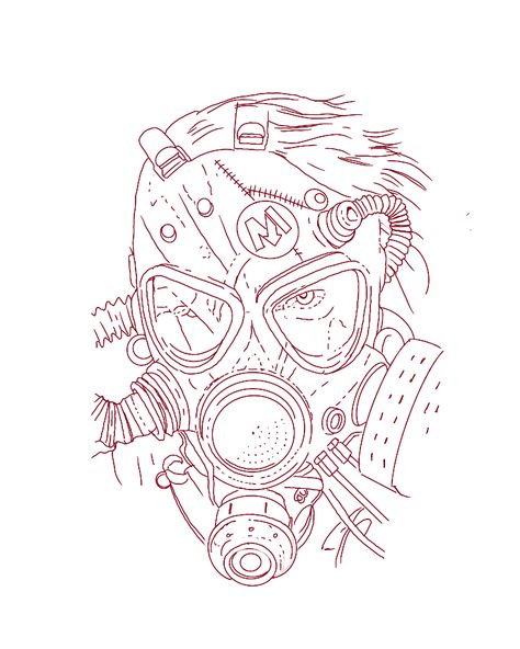 Tattoos Stencils Outline, Joker Art Drawing, Gas Mask Tattoo, Chest Tattoo Stencils, Half Sleeve Tattoo Stencils, Gas Mask Art, Family Tattoo Designs, Skull Coloring Pages, Tattoo Outline Drawing